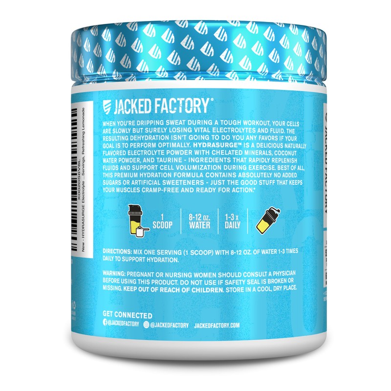 Jacked Factory HYDRASURGE Electrolyte Powder - Hydration Supplement w/Key Minerals,