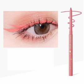Waterproof Eyeliner Pencil | Twistable Soft & Smudge-Proof Makeup Pen | Long-Lasting Creamy Eye Liner for Waterline & Eye Definition | Metallic & Matte Shades for Women - Coral
