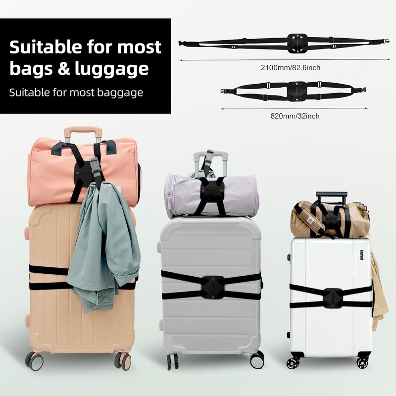 Luggage Straps for suitcases,Luggage Straps for Carry on Bag (heisedan)