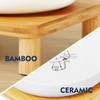 DoogCat Elevated Cat Bowls for Indoor Cats – Raised Bamboo