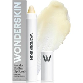 Wonderskin 3-in-1 Lip Scrub Exfoliator & Moisturizer, Lip Exfoliator Scrub, Hydrating Balm for Soft, Nourished, Flake-Free Lips with One-Step Prep, 0.10oz