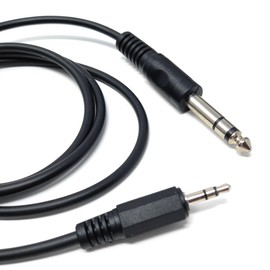 DRUT 1m 3.5mm to 6.35mm (1/4") Stereo Jack Plug to Plug, Male to Male Audio Lead Cable (3.3ft)