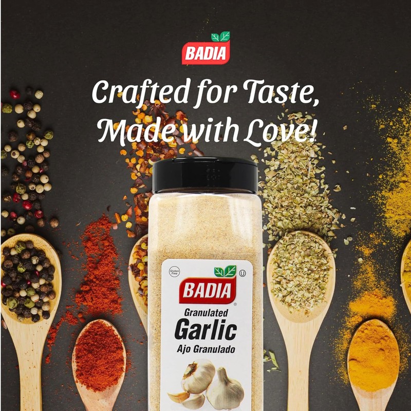 Badia Granulated Garlic, 1.5 lbs – Premium Ground Garlic –