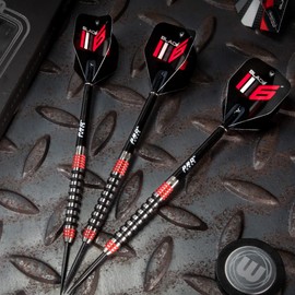 WINMAU Advance 500 Series Red 22g Darts with Dart Flights and Dart Stems