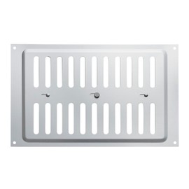 SOTECH Aluminium Ventilation Grille Lockable (260 x 165 mm, Oval Slot Holes) Exhaust Air Grille for Screwing on with Sliding Lock