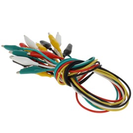 Heyiarbeit 5 Colors Double-end Alligator Clip Wires Electrical Alligator Clips with Wires Test Leads Sets for Multi-meter Circuit Connection Experiment 50cm/19.69" 10Pcs