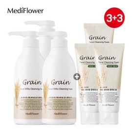Mediflower 대용량 곡물 페이셜 밀키 클렌징폼 500mlx3+곡물 클렌징폼 150mlx3 Large Capacity Grain Facial Milky Cleansing Foam 500mlx3 + Grain Cleansing Foam 150mlx3