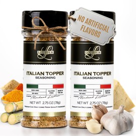 Loubier's Award-Winning Italian Topper Seasoning - Handcrafted Gourmet Seasoning for Irresistible Flavor Enhancement - No Artificial Flavors, Non-GMO, Gluten-Free, Made in the USA - 2.75 OZ (2 PACK)