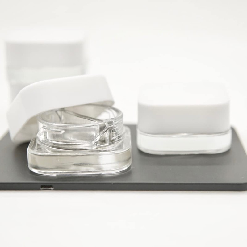 CannaAroma 60 Pack | 7ml Square Jar w/Dual Compartments (3.5ml