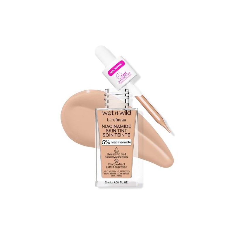 BARE FOCUS NIACINAMIDE SKIN TINT (LIGHT MEDIUM) Base de Maquillaje