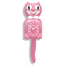 California Clock Co. NEW PINK SATIN  KIT-CAT CLOCK -   MADE IN THE USA  (WITH FREE BATTERIES) BC-53