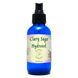 Clary Sage Hydrosol - Claire Sage Hidrosol - Refreshing Aromatherapy Pure Clary Sage Water - Facial Toner 4 oz Mister