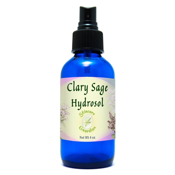 Clary Sage Hydrosol - Claire Sage Hidrosol - Refreshing Aromatherapy Pure Clary Sage Water - Facial Toner 4 oz Mister