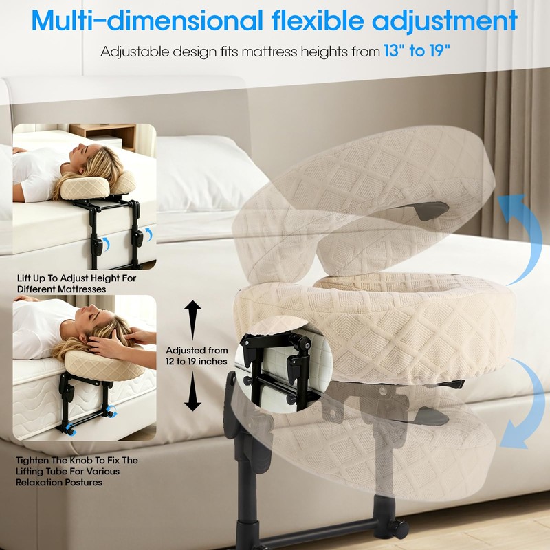 Wingle Massage Headrest for Bed at Home,Portable Bed Massage Head