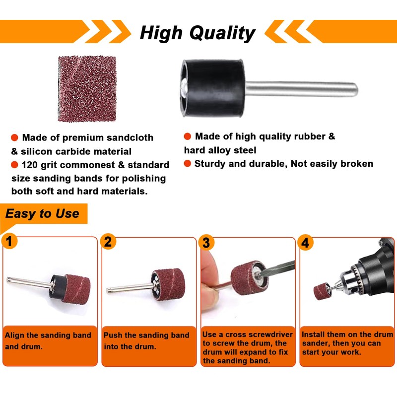 Tungsten Carbide Burr Set 1/8" Shank，Die Grinder Bits with Sanding