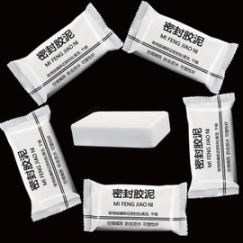 TIANKRYYDS 5-Pack White Seal Putty Waterproof Duct Seal Repair Sealing Clay, Quick Mending Mud for Drain Connection,Air Conditioning Hole, Wall Hole