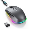 PEIOUS Wireless Mouse Jiggler - LED Wireless Mice with Build-in