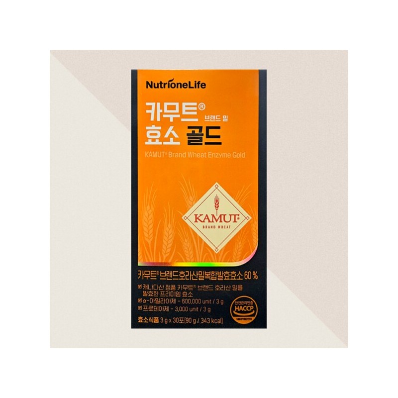 뉴트리원 카뮤트 카무트 효소 골드 곡물 30포X1개 NutriOne Kamut Enzyme