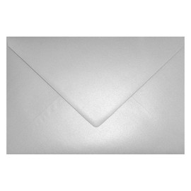 Netuno 25 Envelopes Mother of Pearl Silver DIN C5 162 x 229 mm 120 g Aster Metallic Silver Envelopes Large Chic Elegant Letter Envelopes Beautiful for Invitation Cards Wedding Birthday Christmas