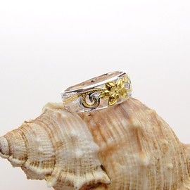 [BreezyIsland] Hawaiian Jewelry Ring, See-Through, 0.3 inch (8 mm) Wide, 925 Silver, Sterling Silver, No Gemstone