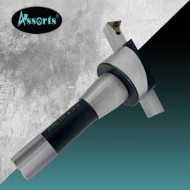 ASSORTS 2″ (50 mm) Fly Cutter for Milling & Lathe Machine with Replaceable Carbide Insert Bit, Indexable Tool Holder, Precision Tool Steel Body, Detachable R8 Shank (7/16″ UNF) for Fine Surface Facing