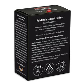 Mount Hagen Organic Instant Regular Coffee, 25 Count Single Serve packet Net wt 1.76 oz (50g)