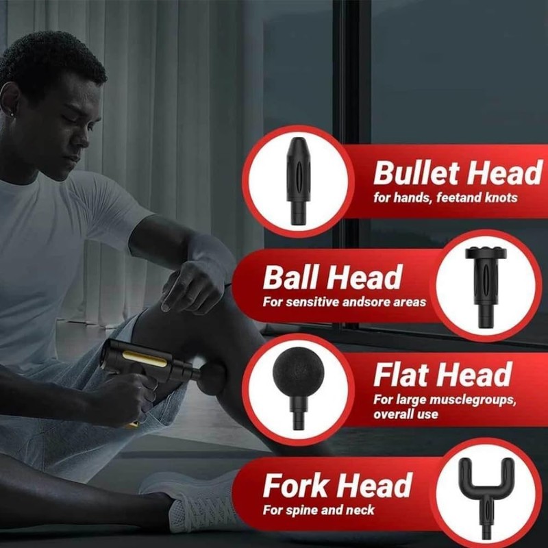 Cordless Deep Tissue Mini Massage Gun, Handheld Muscle Massager with