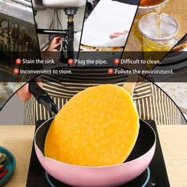 Cooking Oil Solidifier Powder, Oil Solidifier can Harden Up to 2.25 Gallons of Fry Oils Away From Mess, Grease Hardener Disposal, 100% Plant-Based Coagulant Oil Solidifying Powder for Kitchen Disposal