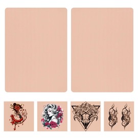Kzouenzu Tattoo Practice Skin [Pack of 2], Artificial Skin Tattoo Practice Skin for Tattooing, 19.8 cm x 14.6 cm, Tattoo Skin for Practising Tattoo Practice Skin for Beginners and Tattoo Artists
