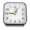Small Clock Black Alarm Silent Minimalistic Design Snooze with Backlight
