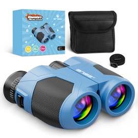 BNISE Fernglas für Erwachsene und Kinder, 10 x 25 cm, kompaktes kleines Fernglas für Junior, echte Optik, Fernglas für Vogelbeobachtung, Reisen und Camping, Blau
