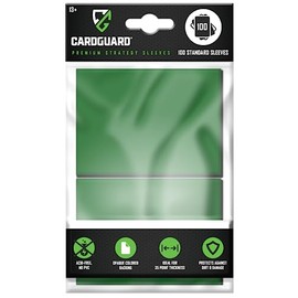 CardGuard Premium Strategy Sleeves 100 Ct, Premium Clear 100ct. Card Sleeves - Standard Size Card Sleeves to Protect Sports Cards, Baseball Cards, Football Cards, and Collectible Cards, Green