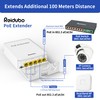 Reidubo 5 Ports Outdoor PoE++ Gigabit Extender, 1 in 4