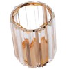 Cosmetic Brush Holder Transparent Glass Round Decorative Desktop Pen Storage