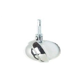 Ball Caster in Plastic with Chrome Finish 3/8 Diameter x 1 Inch Long Threaded Stem