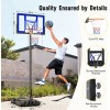 Unbranded 44 Inch Backboard Adjustable Basketball Hoop Outdoor 10FT Portable