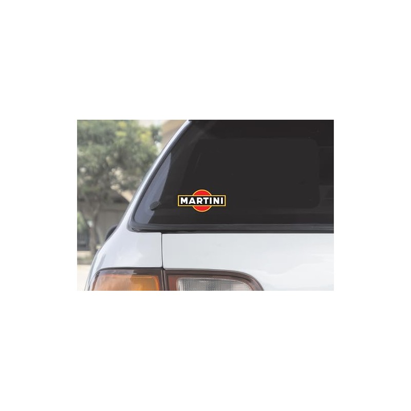 Pure Print Cut Martini Car Sticker Set - 17 cm,