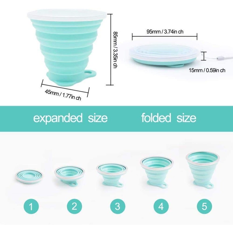 IYYI Collapsible Cups for Traveling, Silicone Collapsible Cups, Camping Mugs,