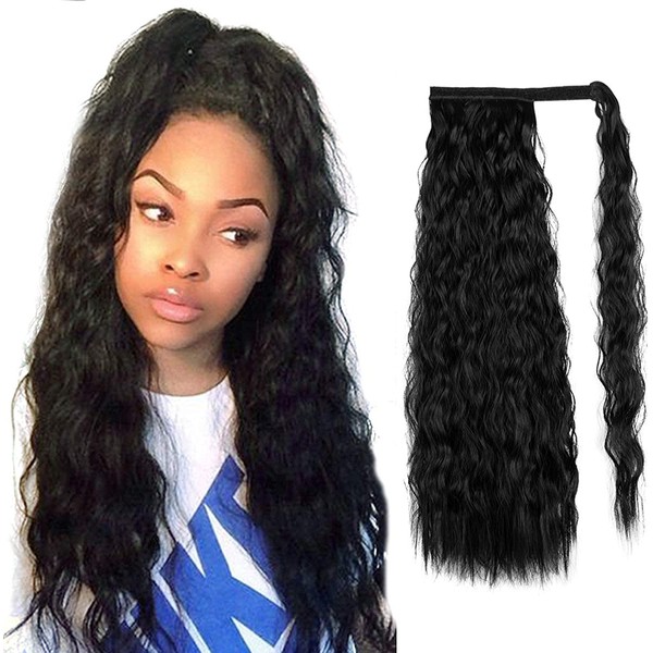 Clip in Ponytail Extension Curly Corn Wave Magic Paste hairpieces
