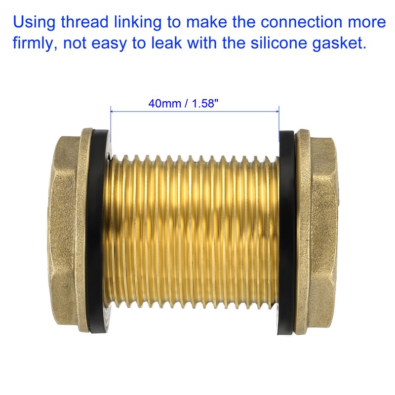 M METERXITY Bulkhead Fitting - Water Tank Connector, Brass Threaded