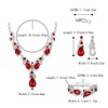 BriLove Bridal Jewellery Set for Wedding Women Multi Teardrop Cluster