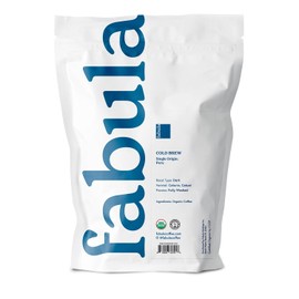 Fabula Coffee Cold Brew Freshly Grounded - Organic - Low Acid - Single Origin - Non-GMO - Mold Free - 12 Ounces