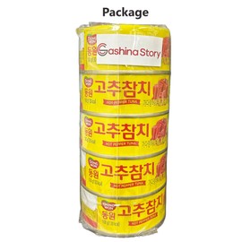 GASHINA STORY Dongwon Tuna Can With Hot Pepper Sauce, 3.5 Ounce(100g) x 5can - Korean Canned Tuna ????