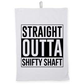 Hippowarehouse Straight Outta Shifty Shaft Tea Towel Eco Printed Dish Cloth Kitchen accessory 50cmx70cm 100% Cotton