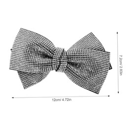 Ipetboom Bows Hair Clip Rhinestones Glitter Hair Accessories for Women Lightweight for Daily Parties Weddings