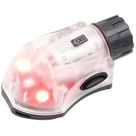 Tactical Helmet Light IR Strobe Military Identification Light with LED Visible Light Constant-on & Strobe Survival Signal Light (Black-Red)