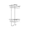 Croydex Small Two Tier Corner Basket - Bathroom Storage Solution,