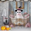 ZRUWUA Halloween Ghost Shower Curtain Funny Spooky Take a Bath