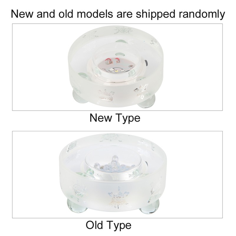 Beautiful Pattern Mini Crystal LED Light Base Buddha Display Stand