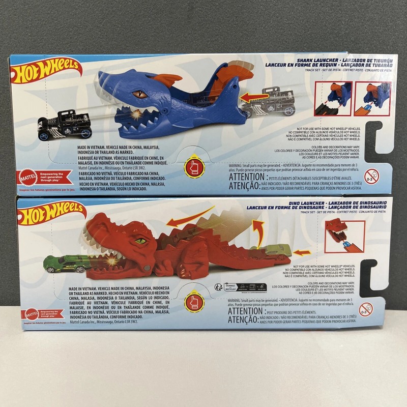 Hot Wheels City Shark Launcher and Dino Launcher 2 Sets